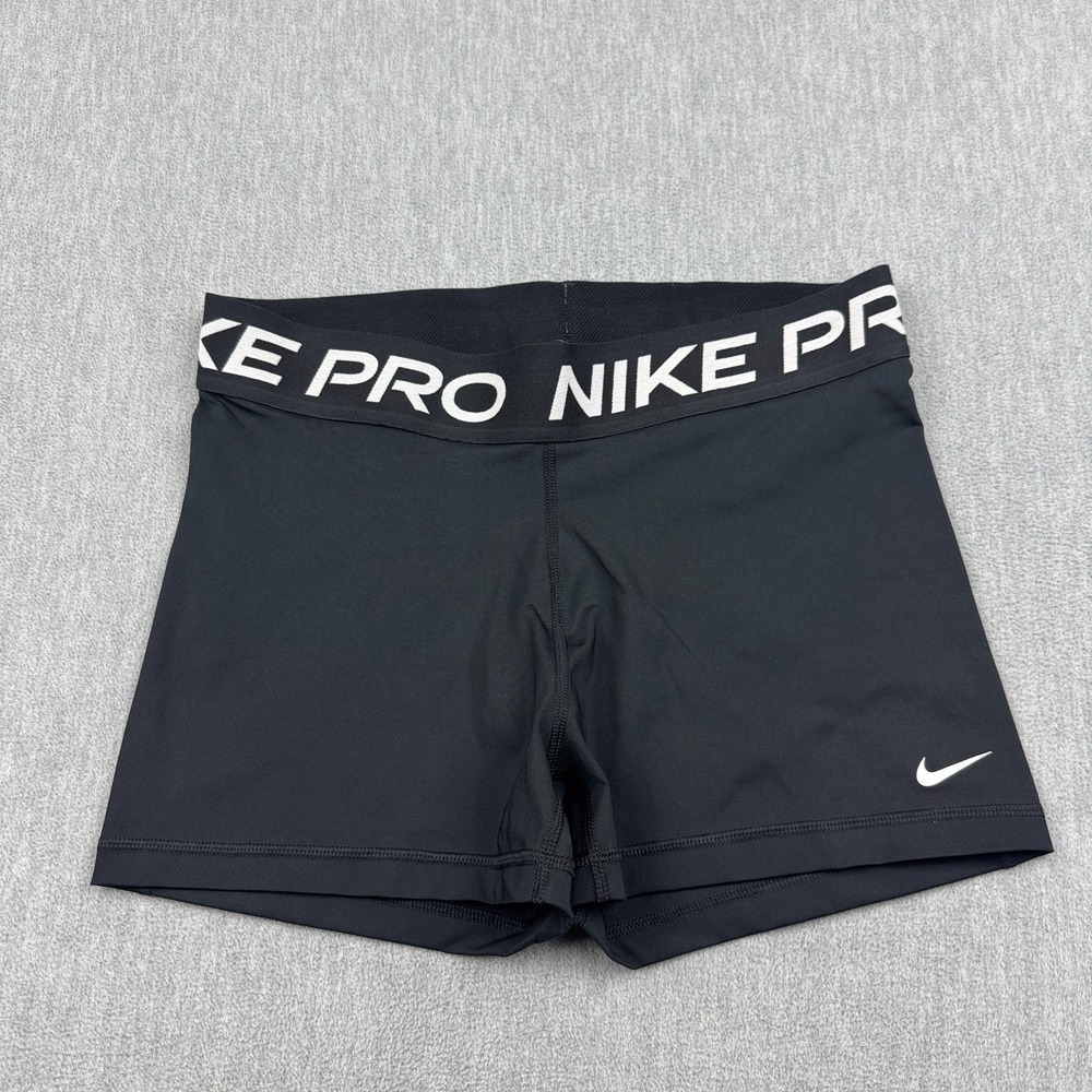 Nike Pro‎ 365 Shorts Womens Large Black Tight 2" Running Athletic Training Gym